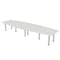 Skutchi Designs 45 in W, 144 in L, 29 in H, Engineered Wood Top, White HAR-BOT-46143-PT-WC - alternate 1